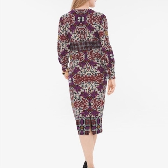 Chico’s Multicolor Medallion Print Long Sleeve Dress - Picture 4 of 8